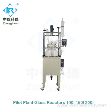 Pilot plant chemical glass reactor